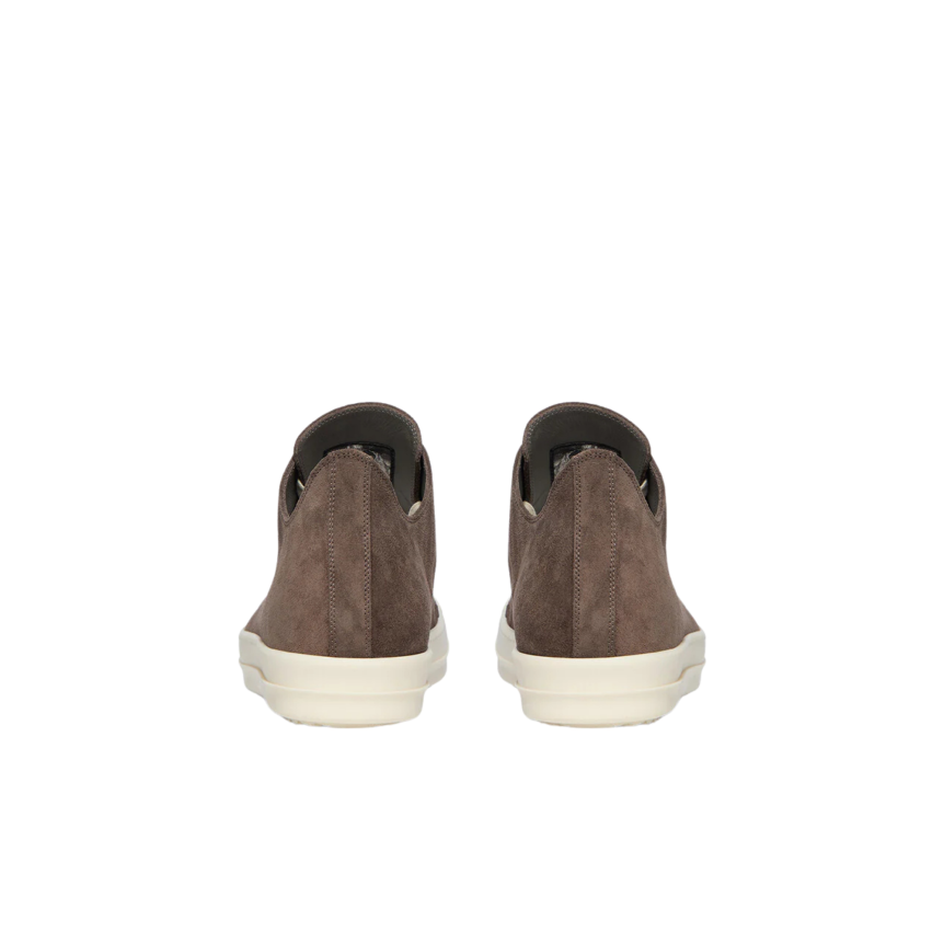 Baskets basses LOW SNEAKS RICK OWENS SS26 Temple cuir suède gris