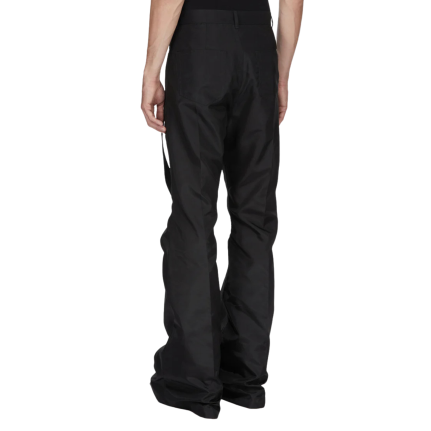 Pantalon Jean Bolan RICK OWENS  SS26 Temple Megastrapped Bolans nylon satin noir sangles