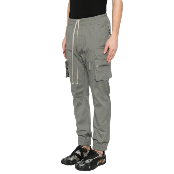 Pantalon Mastodon RICK OWENS SS26 Temple coton vert gris taille bas élastique