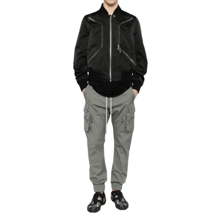 Pantalon Mastodon RICK OWENS SS26 Temple coton vert gris taille bas élastique
