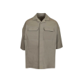 Chemise manche courte Magnum Tommy coton vert gris poche plaquée