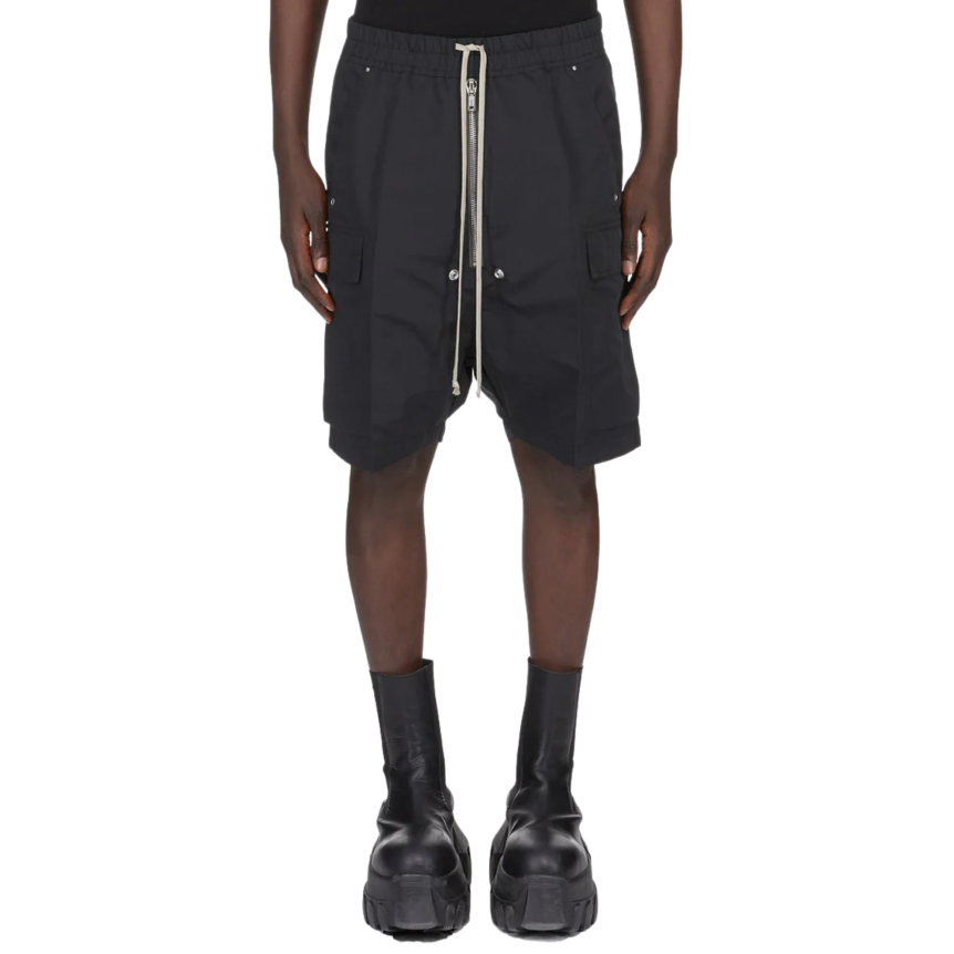 Short cargobela RICK OWENS SS26 Temple polyester technique noir