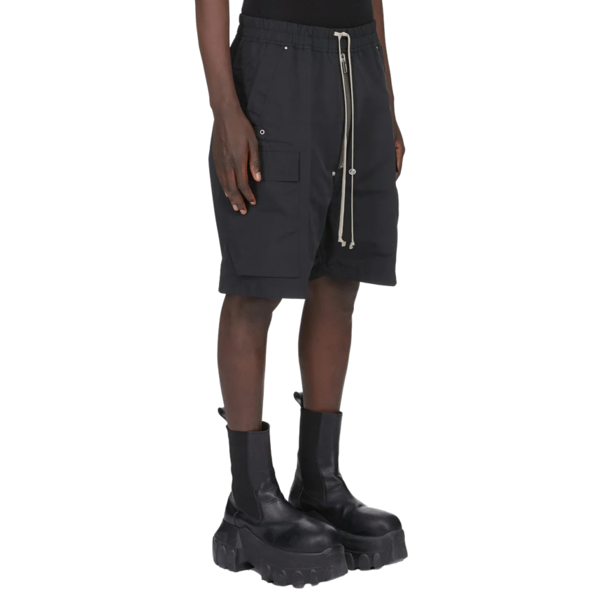Short cargobela RICK OWENS SS26 Temple polyester technique noir