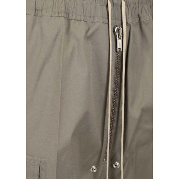 Short cargobela RICK OWENS SS26 Temple polyester technique gris vert