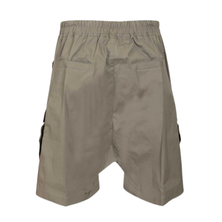 Short cargobela RICK OWENS SS26 Temple polyester technique gris vert