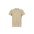 T-shirt manche courte Level T SS26 Temple jersey coton classique beige