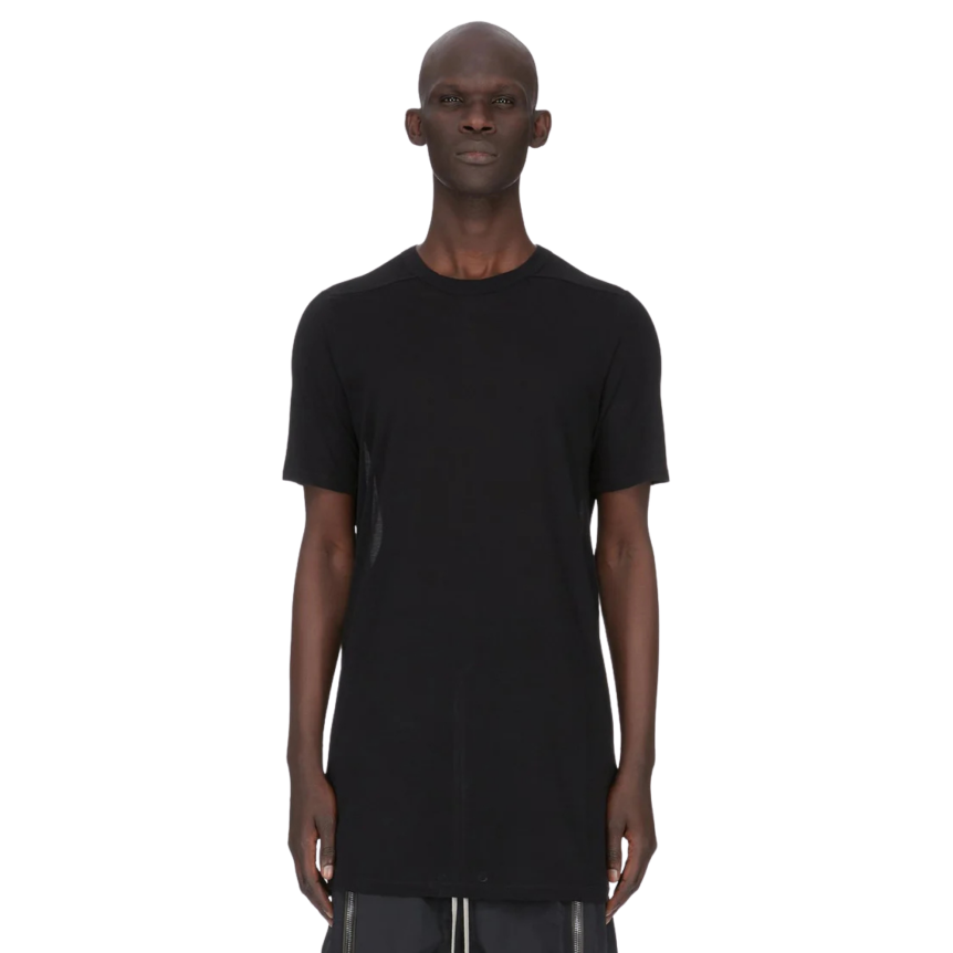 T-shirt long Level T RICK OWENS SS26 Temple viscose soie noir