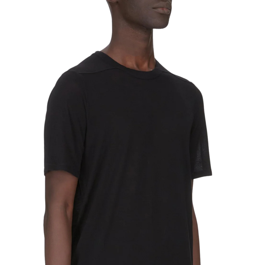 T-shirt long Level T RICK OWENS SS26 Temple viscose soie noir