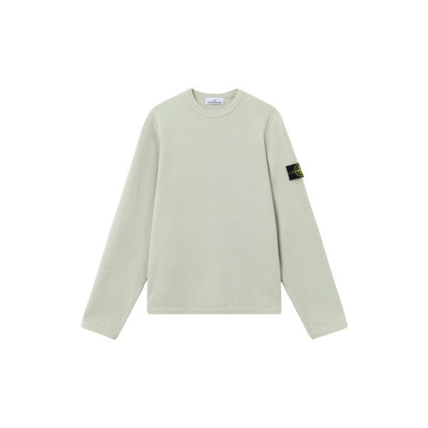 Sweat-shirt ras-du-cou STONE ISLAND regular coton vert sauge
