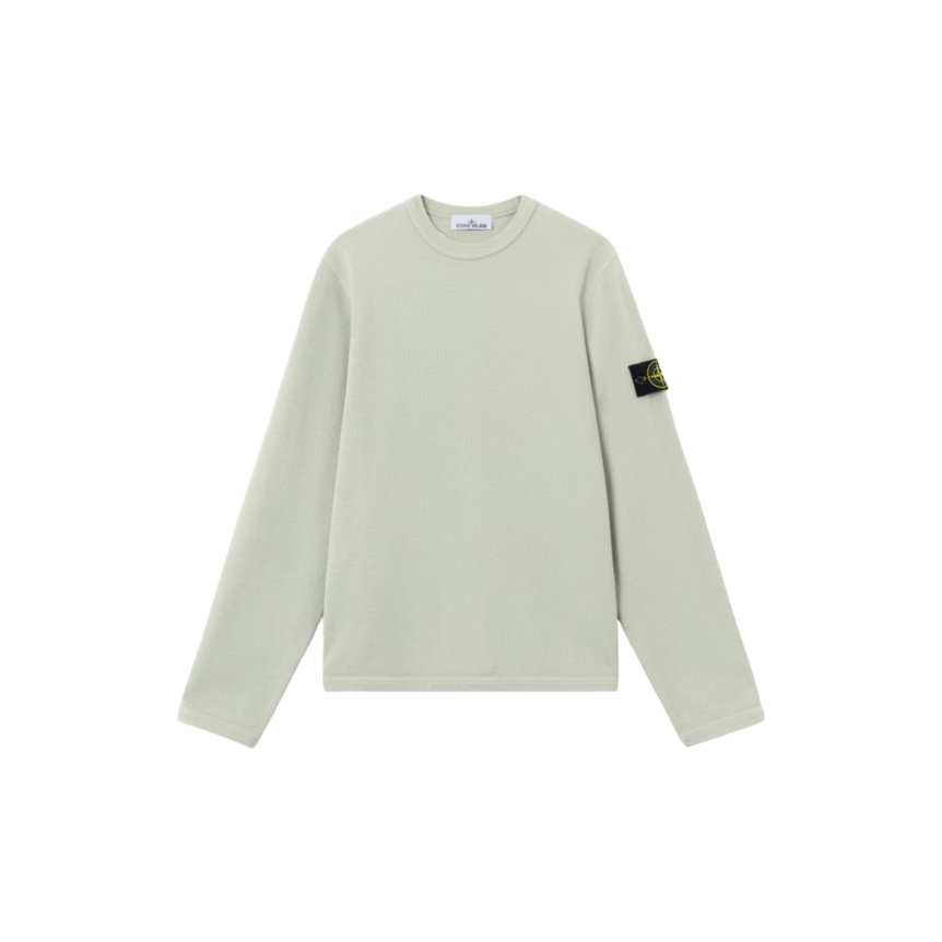 Sweat-shirt ras-du-cou STONE ISLAND regular coton vert sauge