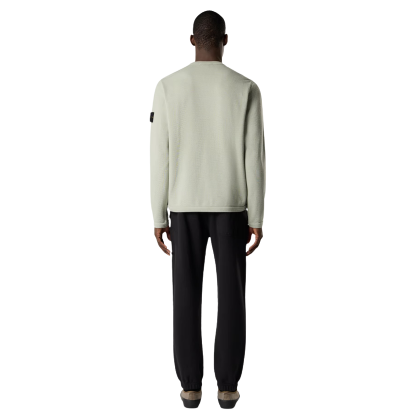 Sweat-shirt ras-du-cou STONE ISLAND regular coton vert sauge