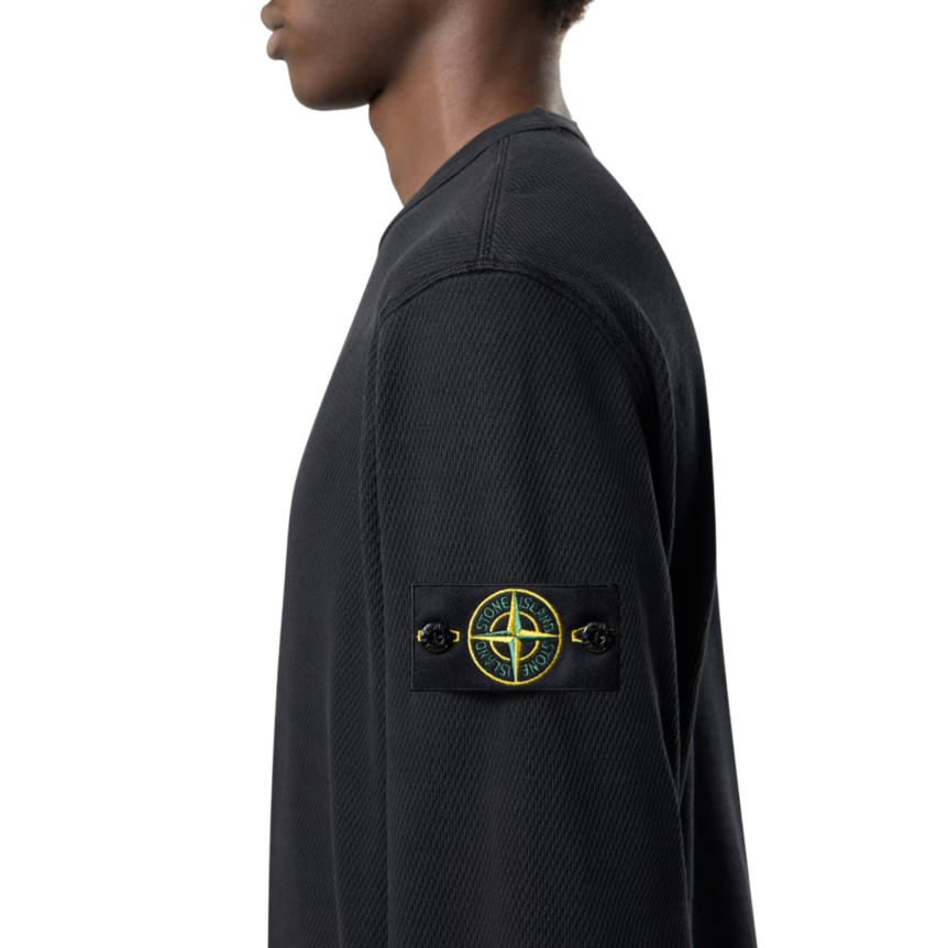 Sweat-shirt ras-du-cou STONE ISLAND regular coton noir