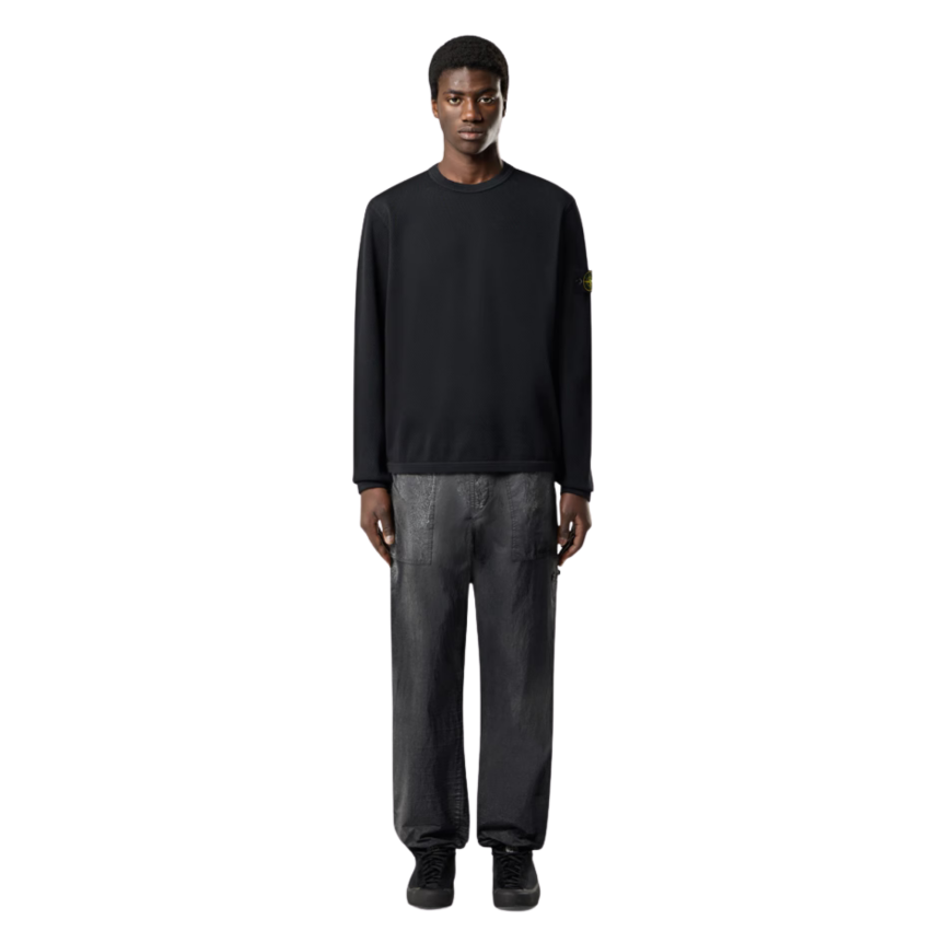 Sweat-shirt ras-du-cou STONE ISLAND regular coton noir