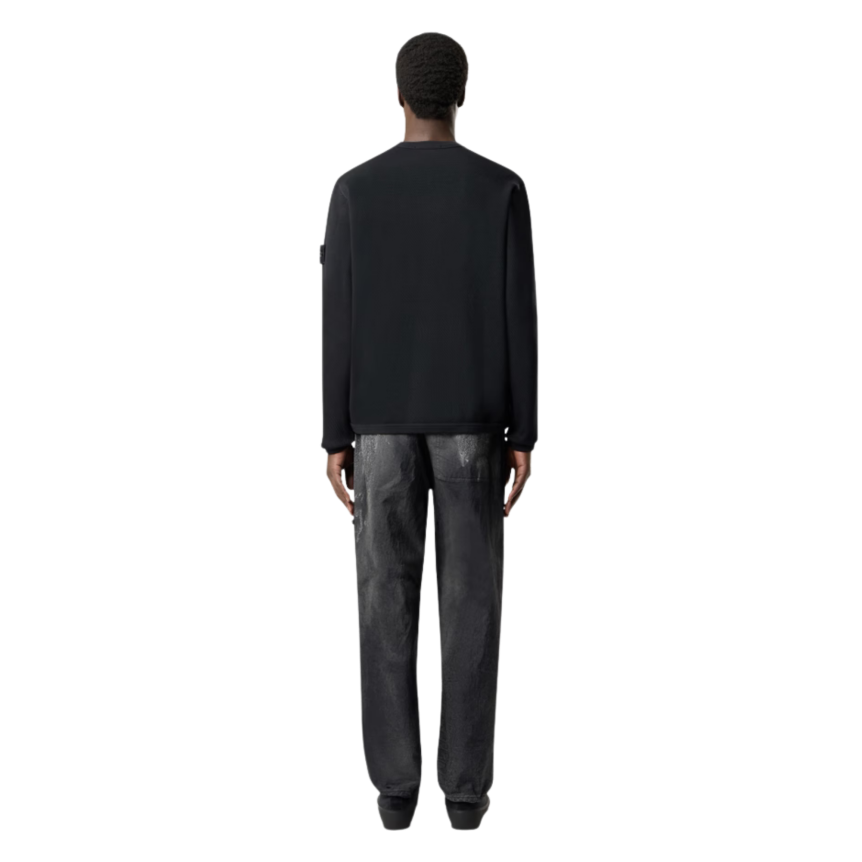 Sweat-shirt ras-du-cou STONE ISLAND regular coton noir