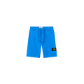 Short de jogging coupe regular à poche cargo coton bleu roi