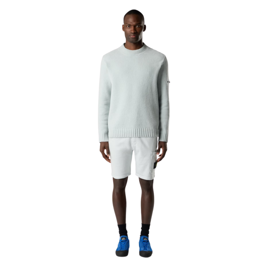 Short de jogging STONE ISLAND coupe regular à poche cargo coton bleu ciel