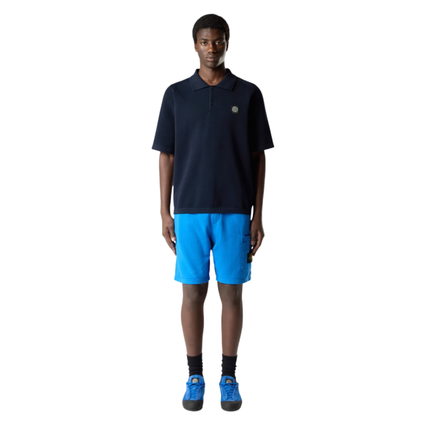 Short de jogging STONE ISLAND coupe regular à poche cargo coton bleu roi