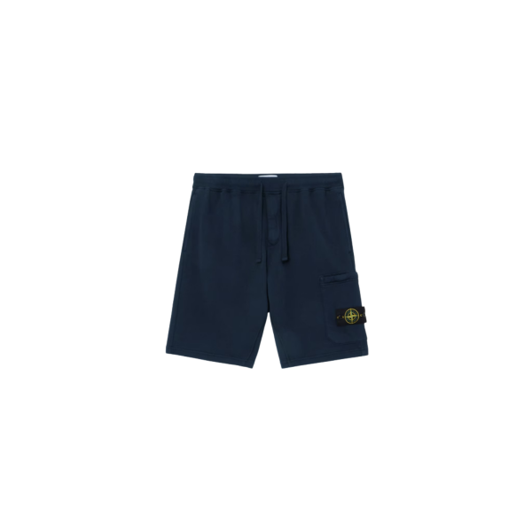 Short de jogging STONE ISLAND coupe regular à poche cargo coton bleu marine