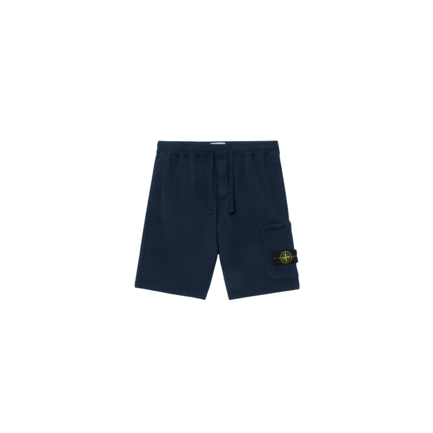 Short de jogging STONE ISLAND coupe regular à poche cargo coton bleu marine