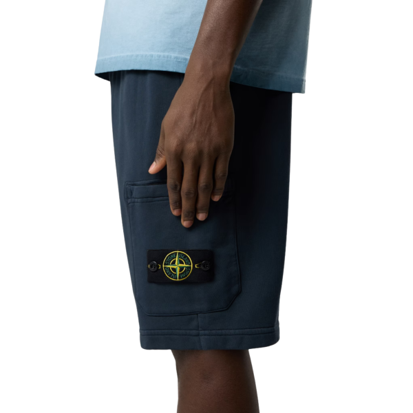 Short de jogging STONE ISLAND coupe regular à poche cargo coton bleu marine