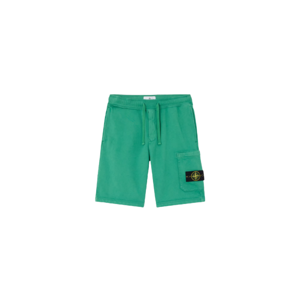 Short de jogging STONE ISLAND coupe regular à poche cargo coton vert gazon