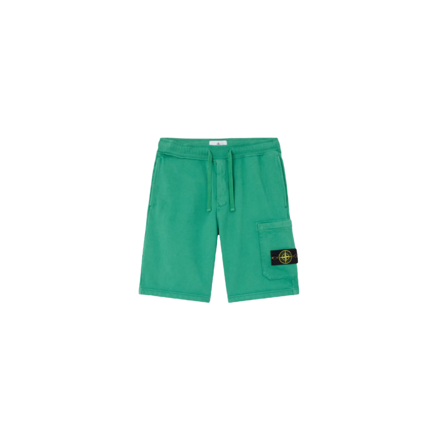 Short de jogging STONE ISLAND coupe regular à poche cargo coton vert gazon