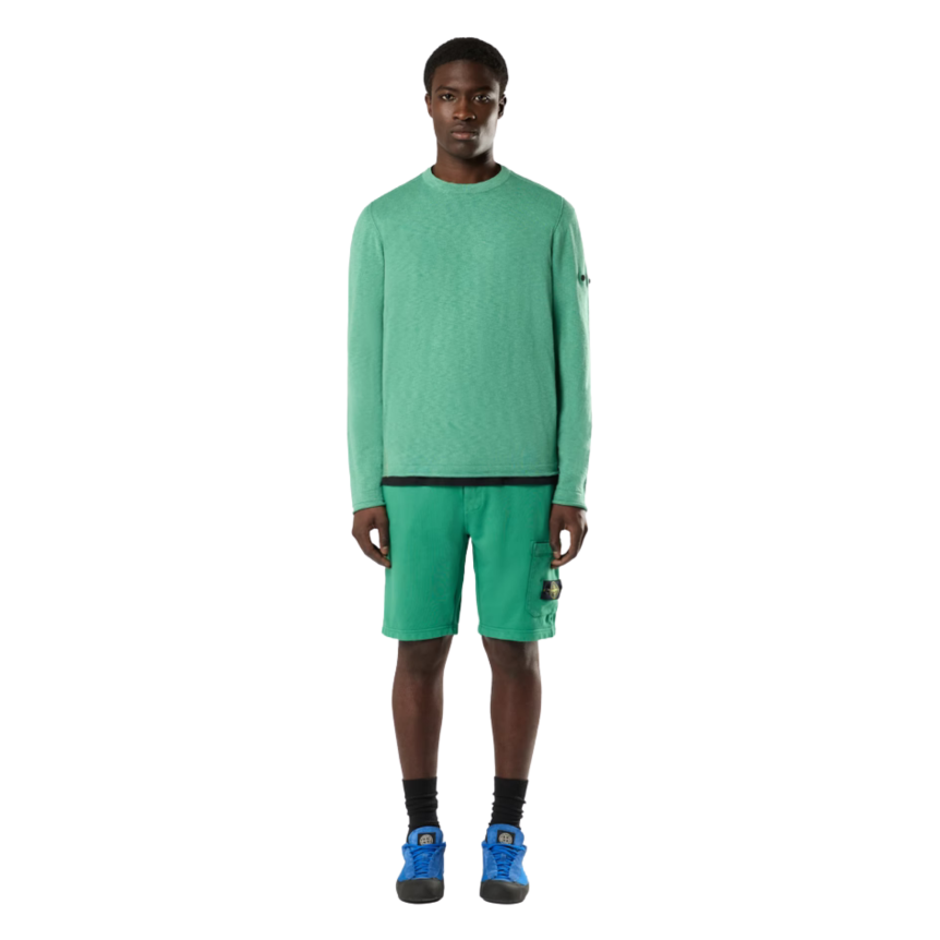 Short de jogging STONE ISLAND coupe regular à poche cargo coton vert gazon