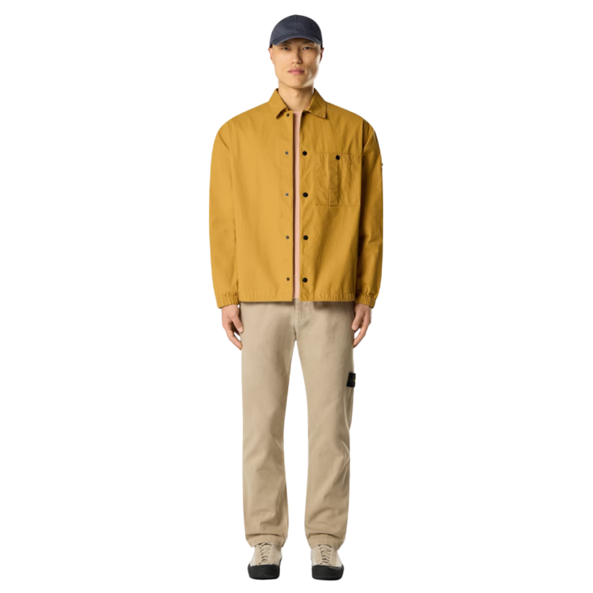 Pantalon charpentier STONE ISLAND coton panama bio beige