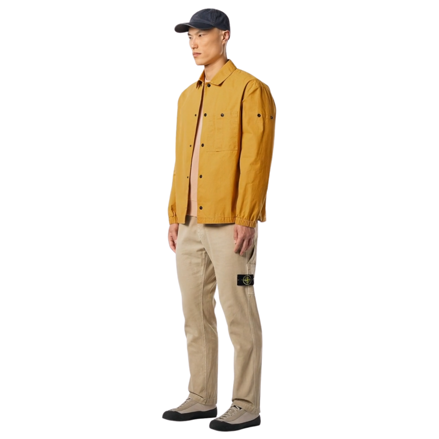 Pantalon charpentier STONE ISLAND coton panama bio beige