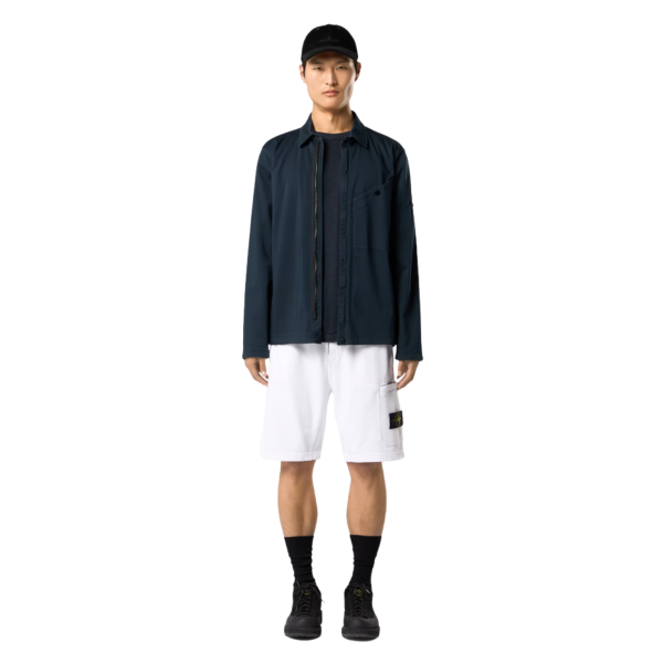 Short de jogging coupe regular à poche cargo coton blanc