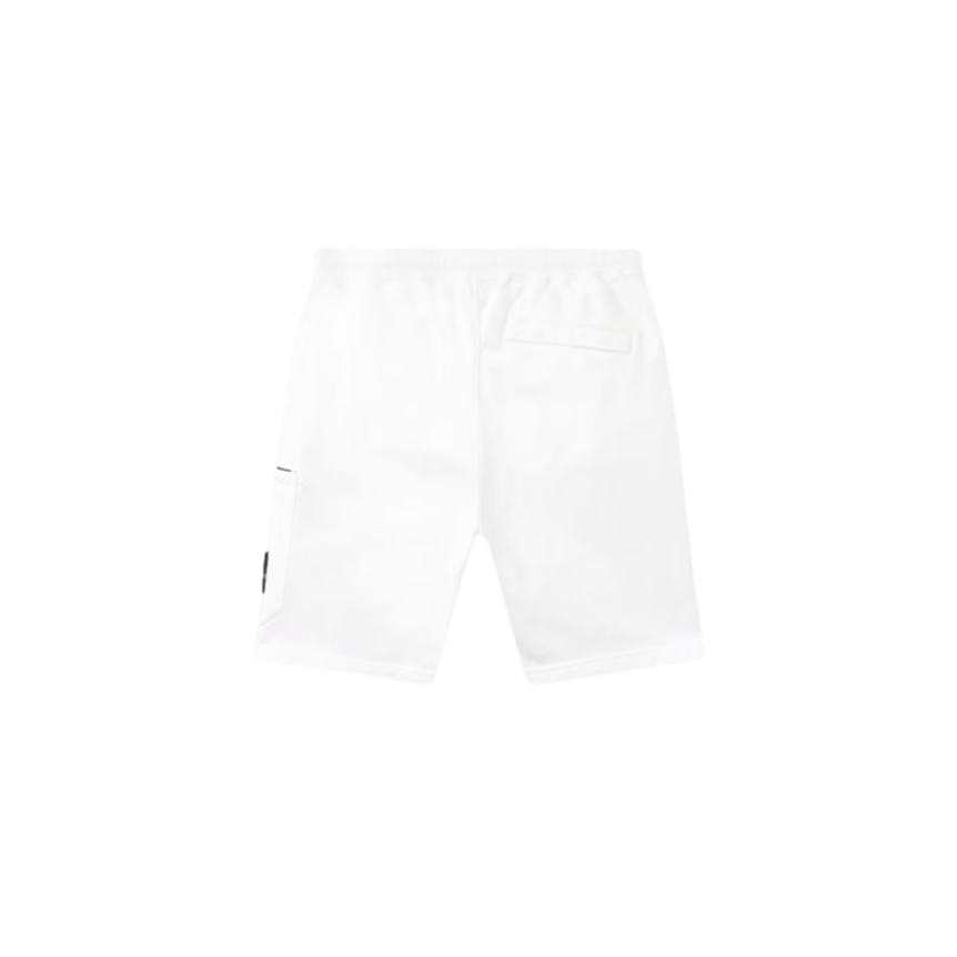 Short de jogging coupe regular à poche cargo coton blanc