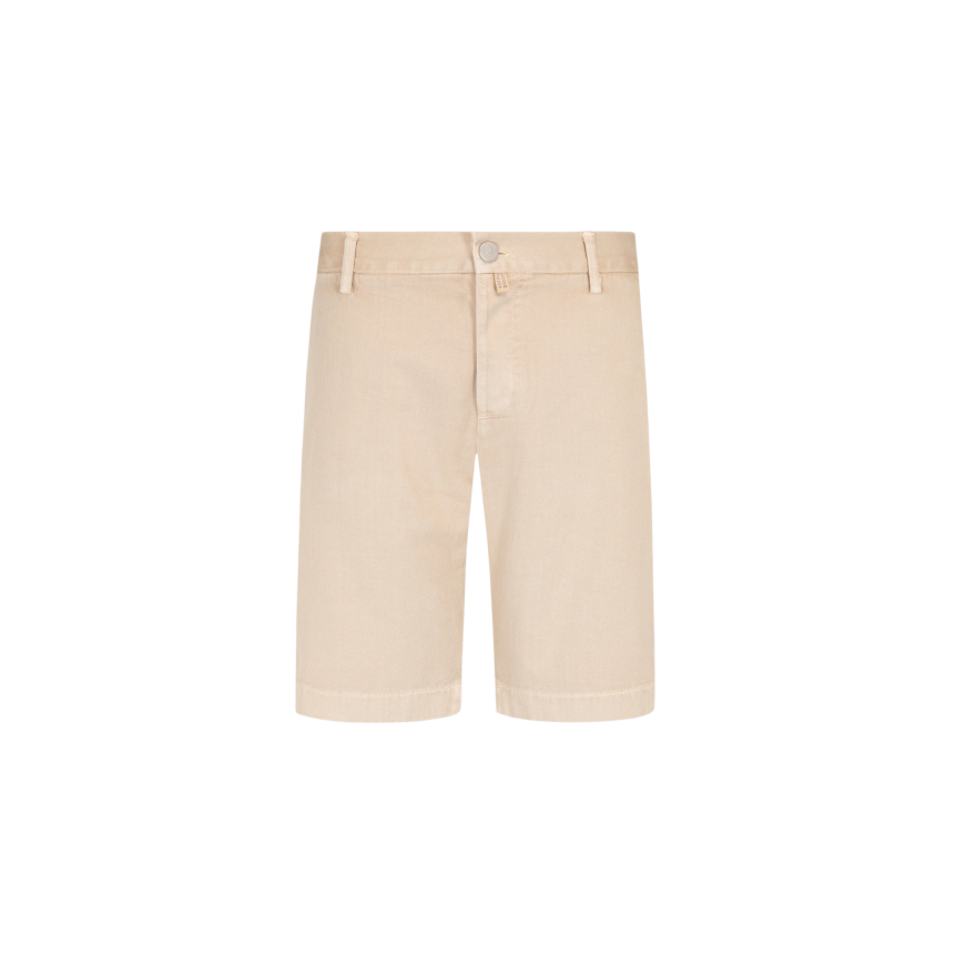 Bermuda JACOB COHEN George en gabardine stretch coton et lin beige