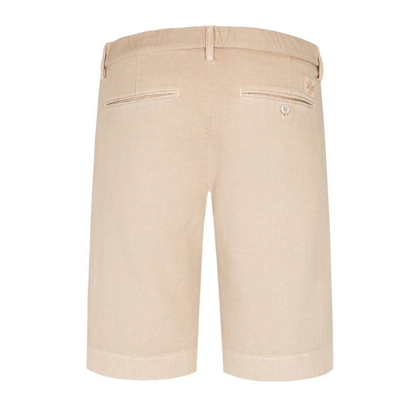Bermuda JACOB COHEN George en gabardine stretch coton et lin beige