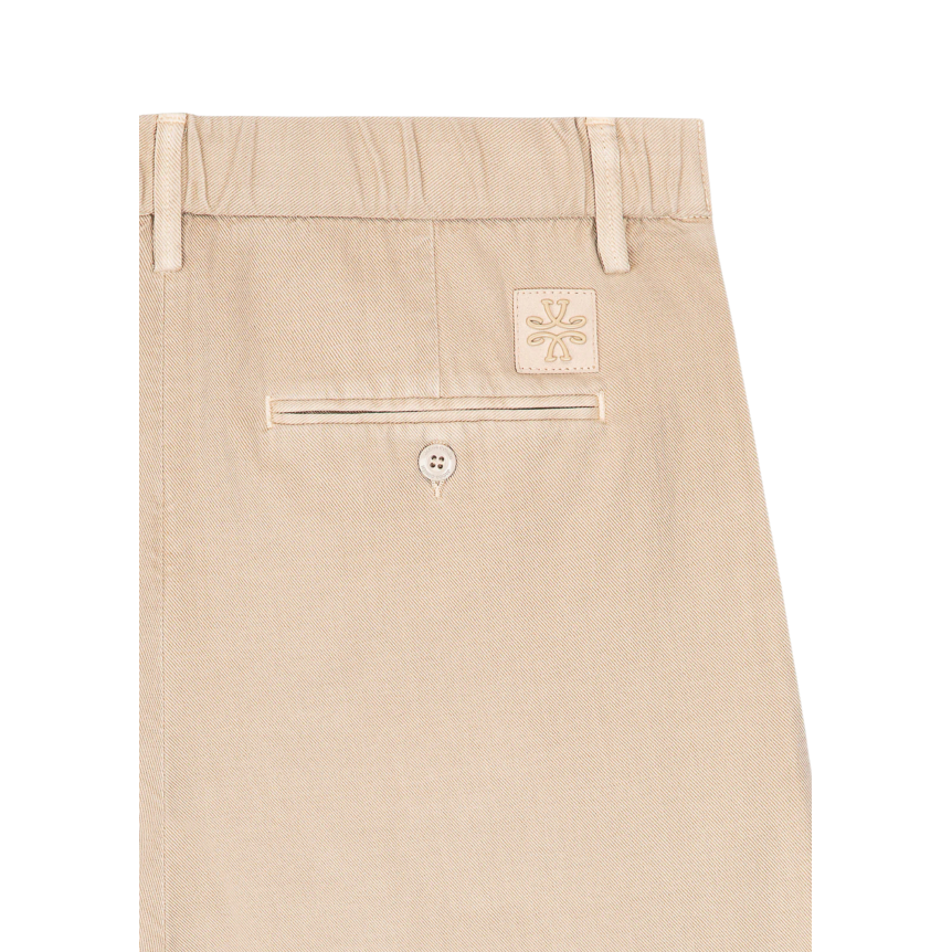 Bermuda JACOB COHEN George en gabardine stretch coton et lin beige