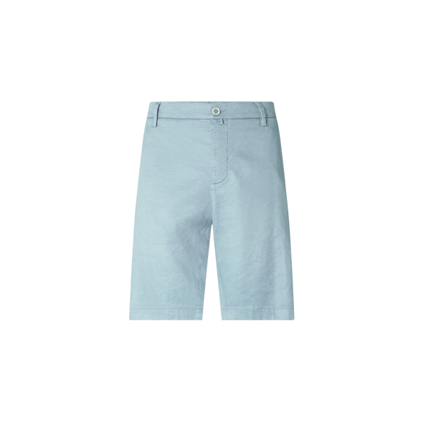 Bermuda JACOB COHEN George en gabardine stretch coton et lin bleu ciel