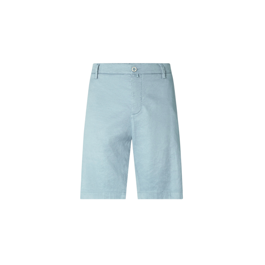 Bermuda JACOB COHEN George en gabardine stretch coton et lin bleu ciel
