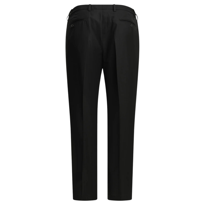 Pantalon ajusté PRADA coton noir porte clé triangle