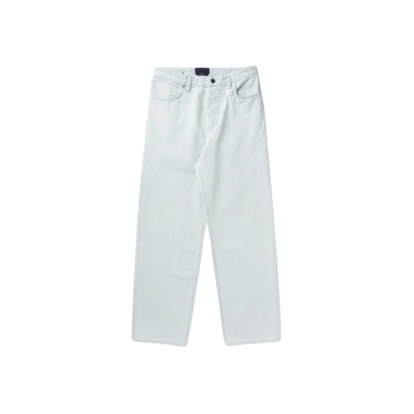 Jean droit STONE ISLAND regular cinq poches denim coton bleu clair