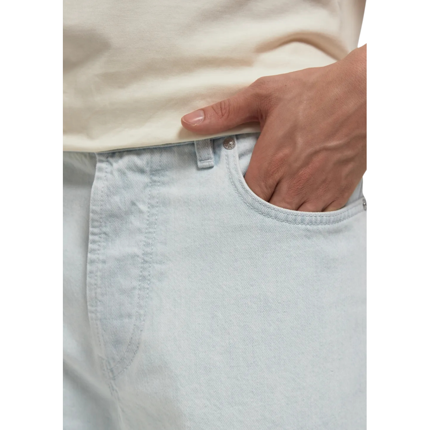 Jean droit STONE ISLAND regular cinq poches denim coton bleu clair