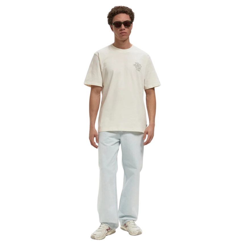 Jean droit STONE ISLAND regular cinq poches denim coton bleu clair