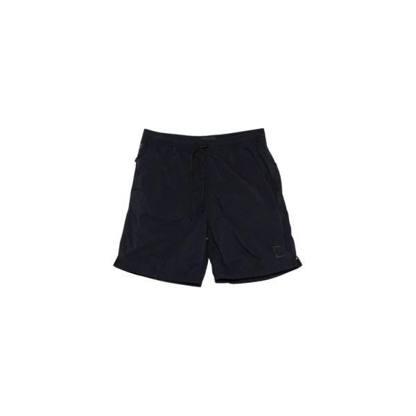Short de bain STONE ISLAND mi-long bleu marine logo ton sur ton Ghost collection
