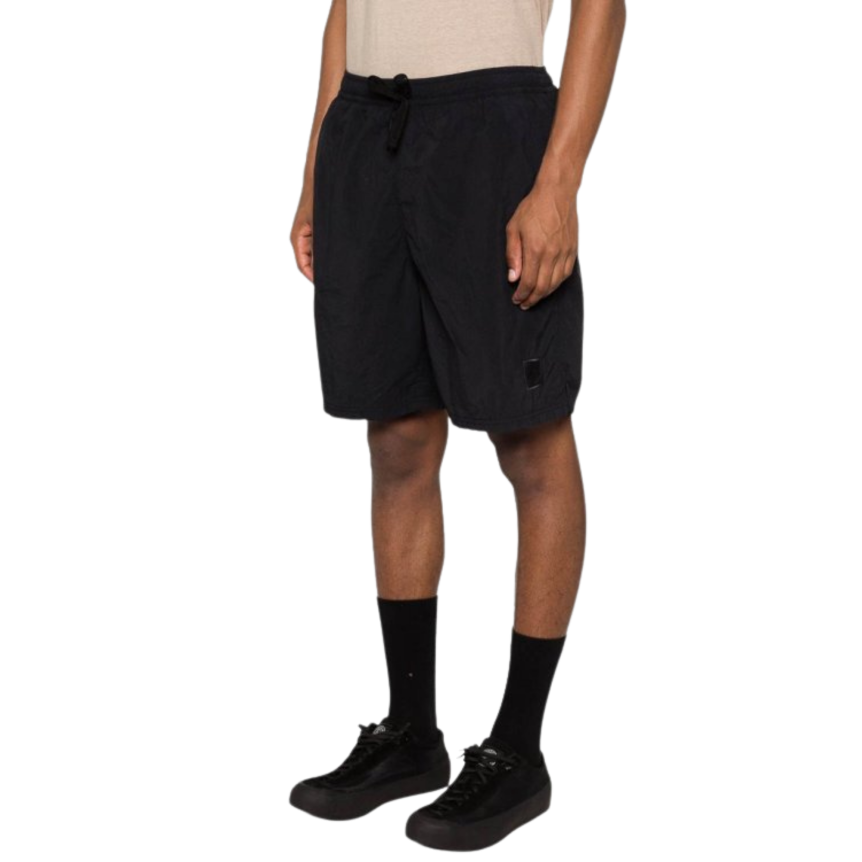 Short de bain STONE ISLAND mi-long bleu marine logo ton sur ton Ghost collection