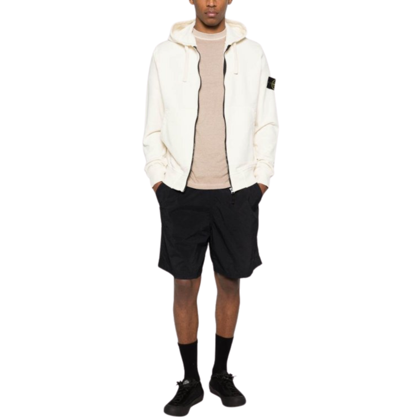 Short de bain STONE ISLAND mi-long bleu marine logo ton sur ton Ghost collection