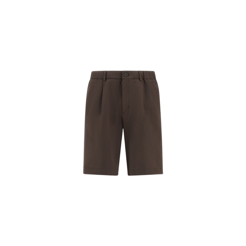 Short HERNO en seersucker technique stretch marron