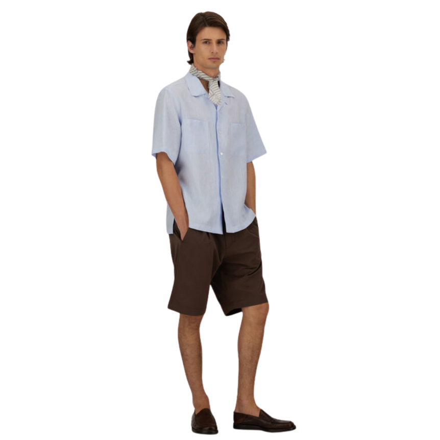 Short HERNO en seersucker technique stretch marron