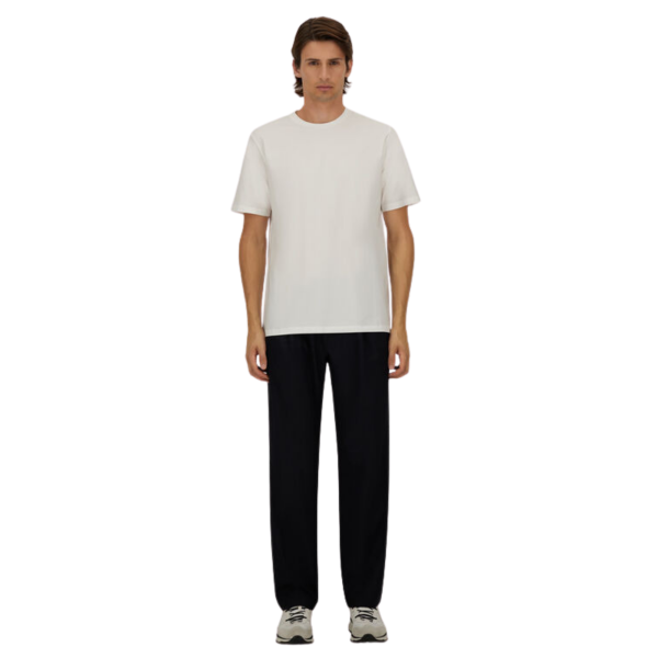 Pantalon à pinces HERNO taille élastique laine mélangée bleu marine