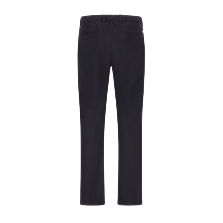 Pantalon à pinces HERNO taille élastique laine mélangée bleu marine