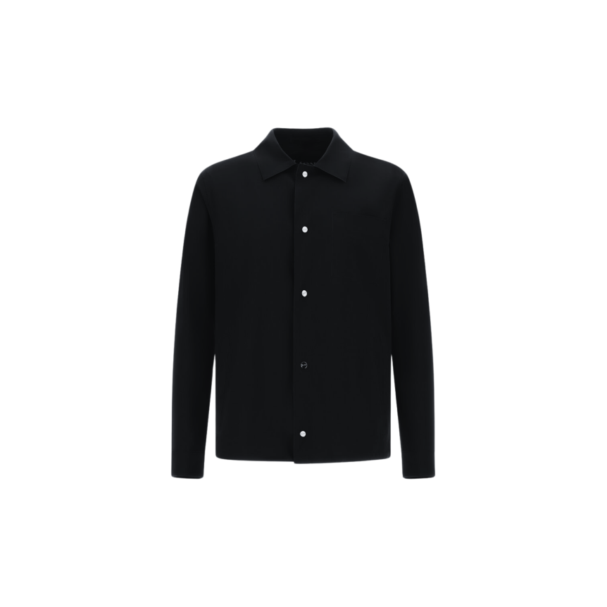 Surchemise HERNO bouton pression polyamide double stretch noir