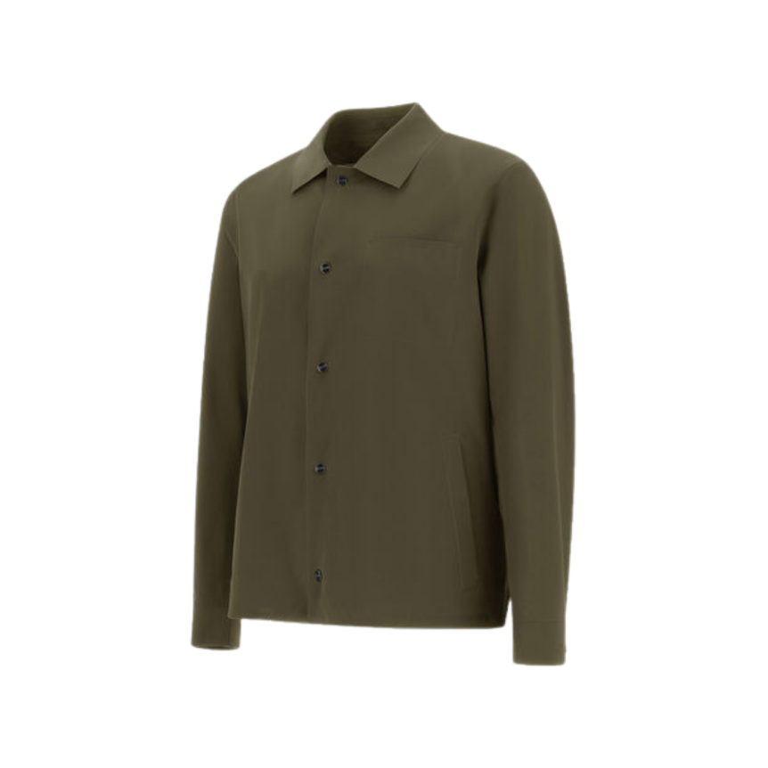 Surchemise HERNO bouton pression polyamide double stretch vert kaki
