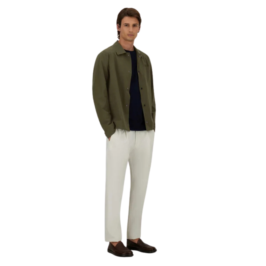 Surchemise HERNO bouton pression polyamide double stretch vert kaki